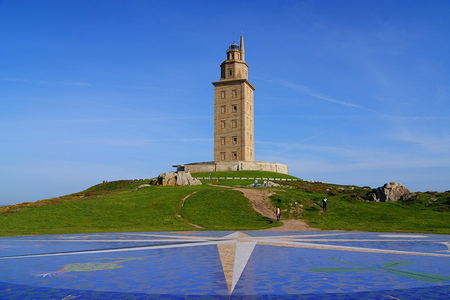 Мозаика Роза ветров у маяка Башня Геркулеса