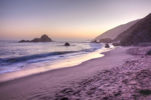 Радужный пляж Пфайффер, Калифорния, США